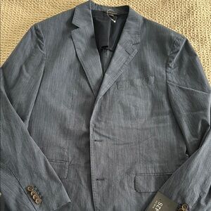 Men's Navy Pinstripe Blazer